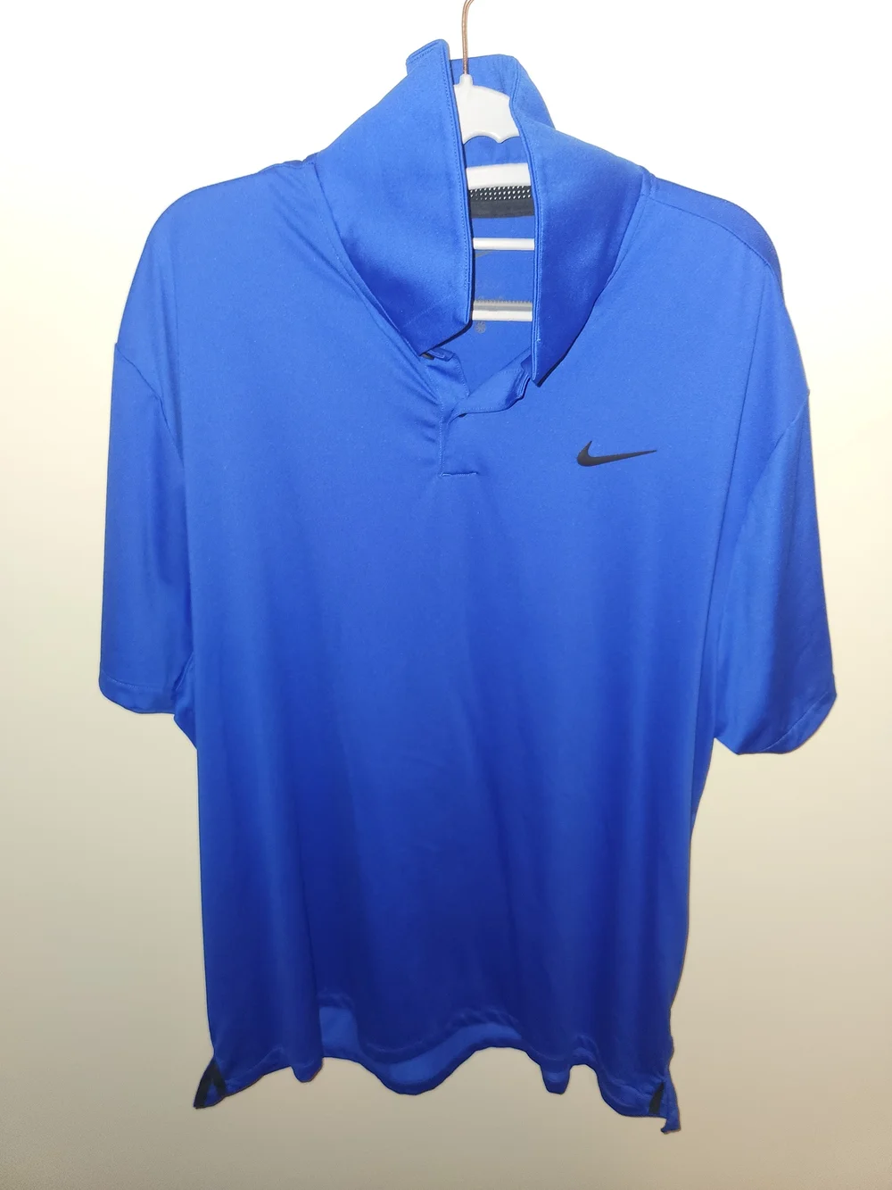 Nike Men’s Royal Blue Polo with Black Swoosh